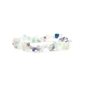 regenboog fluoriet chipped armband