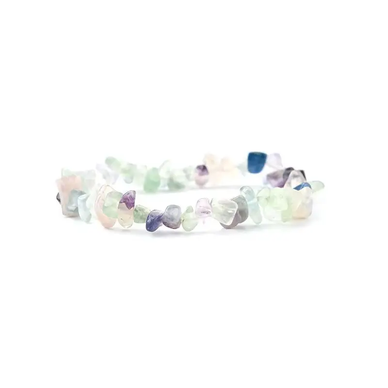regenboog fluoriet chipped armband