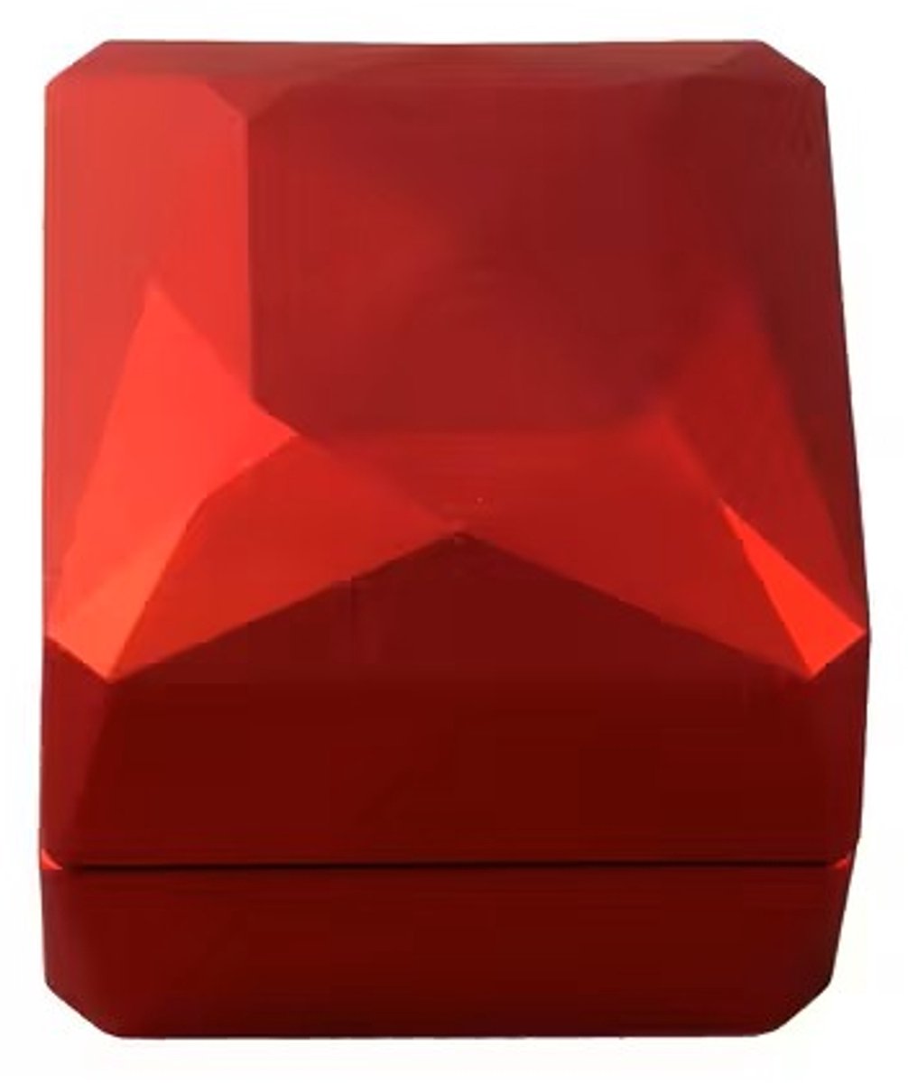 Ring Doosje met LED Licht – Rood – Voor Huwelijk, Verloving of Valentijnsdag - Afbeelding 2